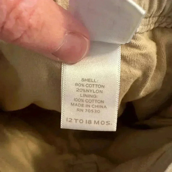 Janie and Jack lined khaki pants 12-18 months - Picture 5 of 7